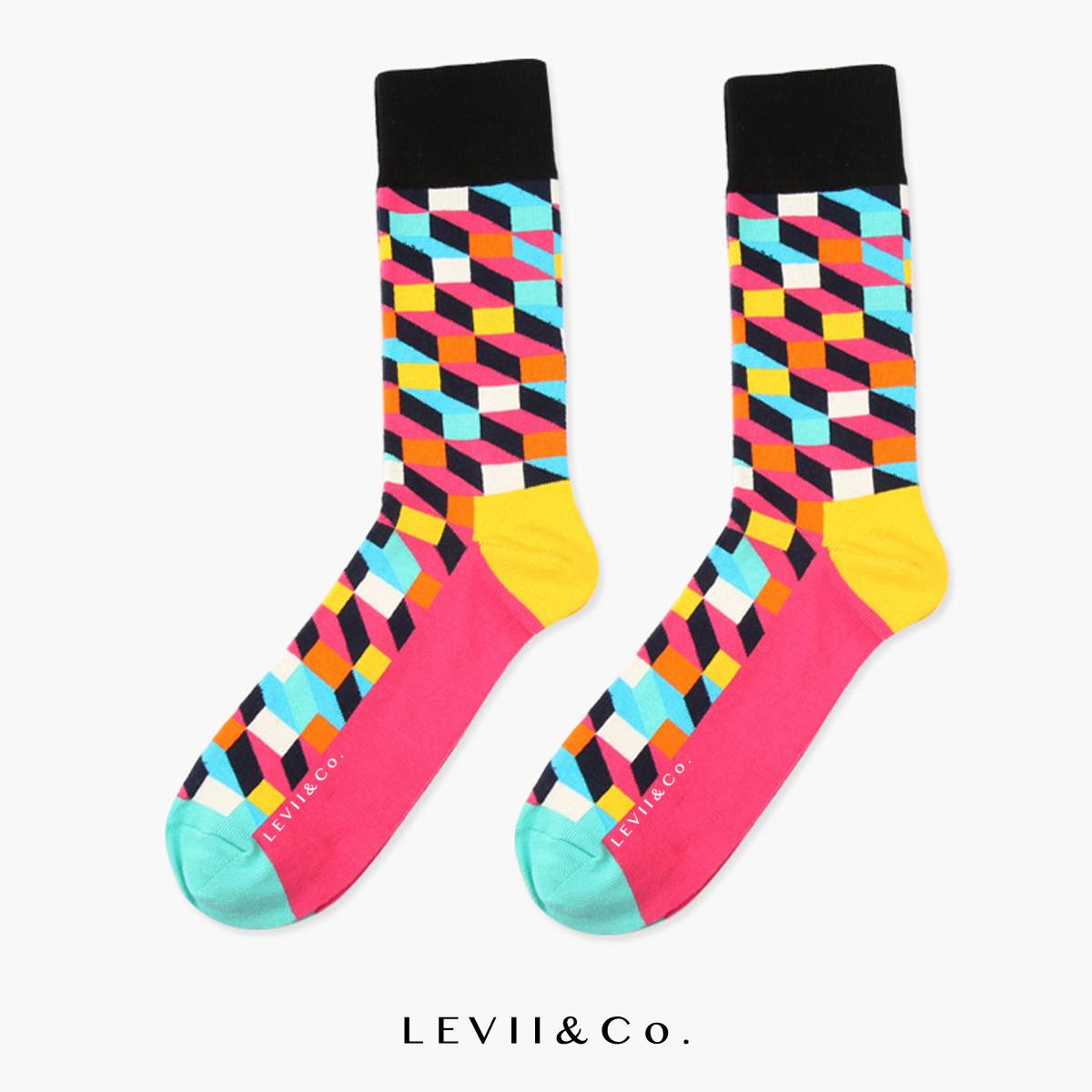 3D Fuschia Socks