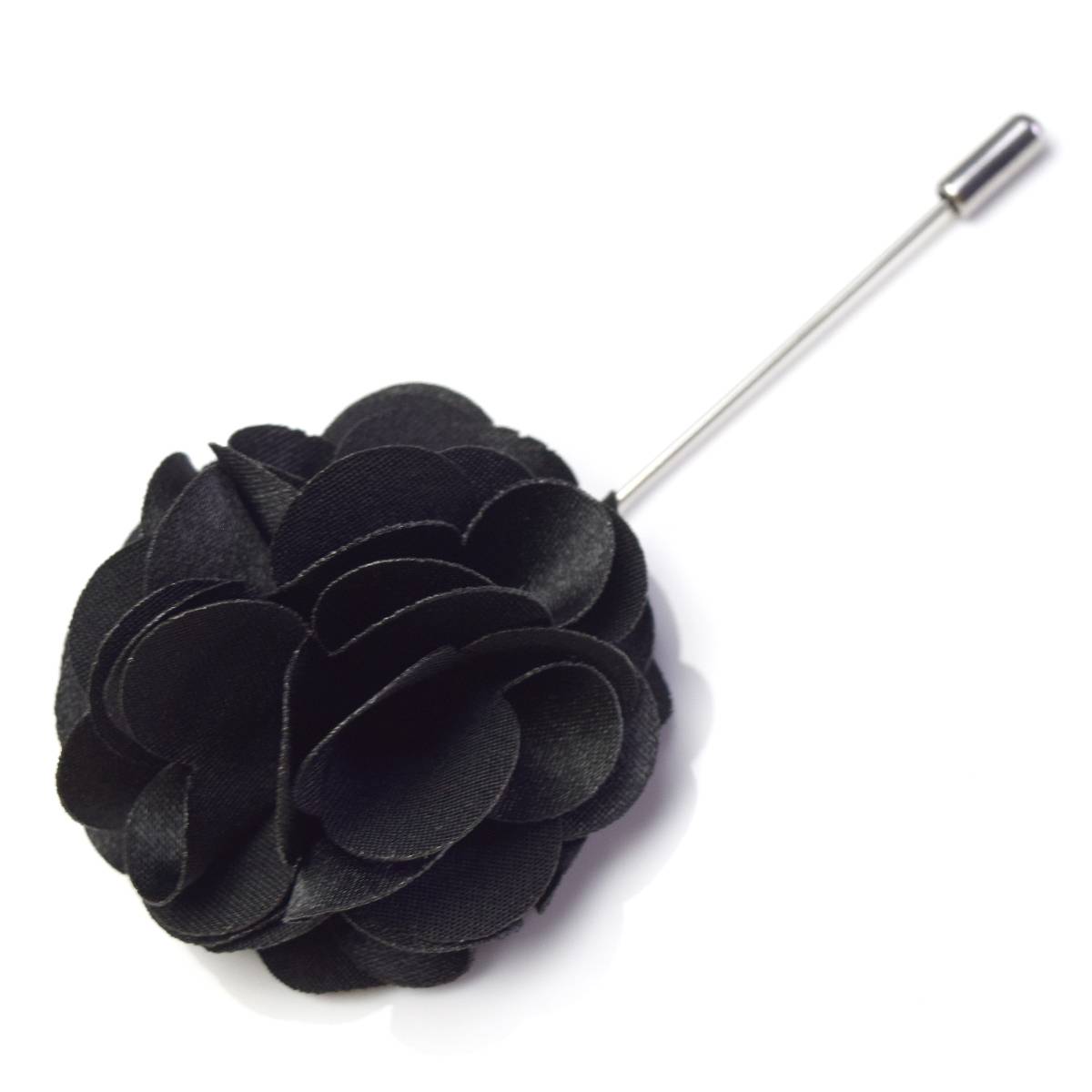 Black Silk Lapel Pin