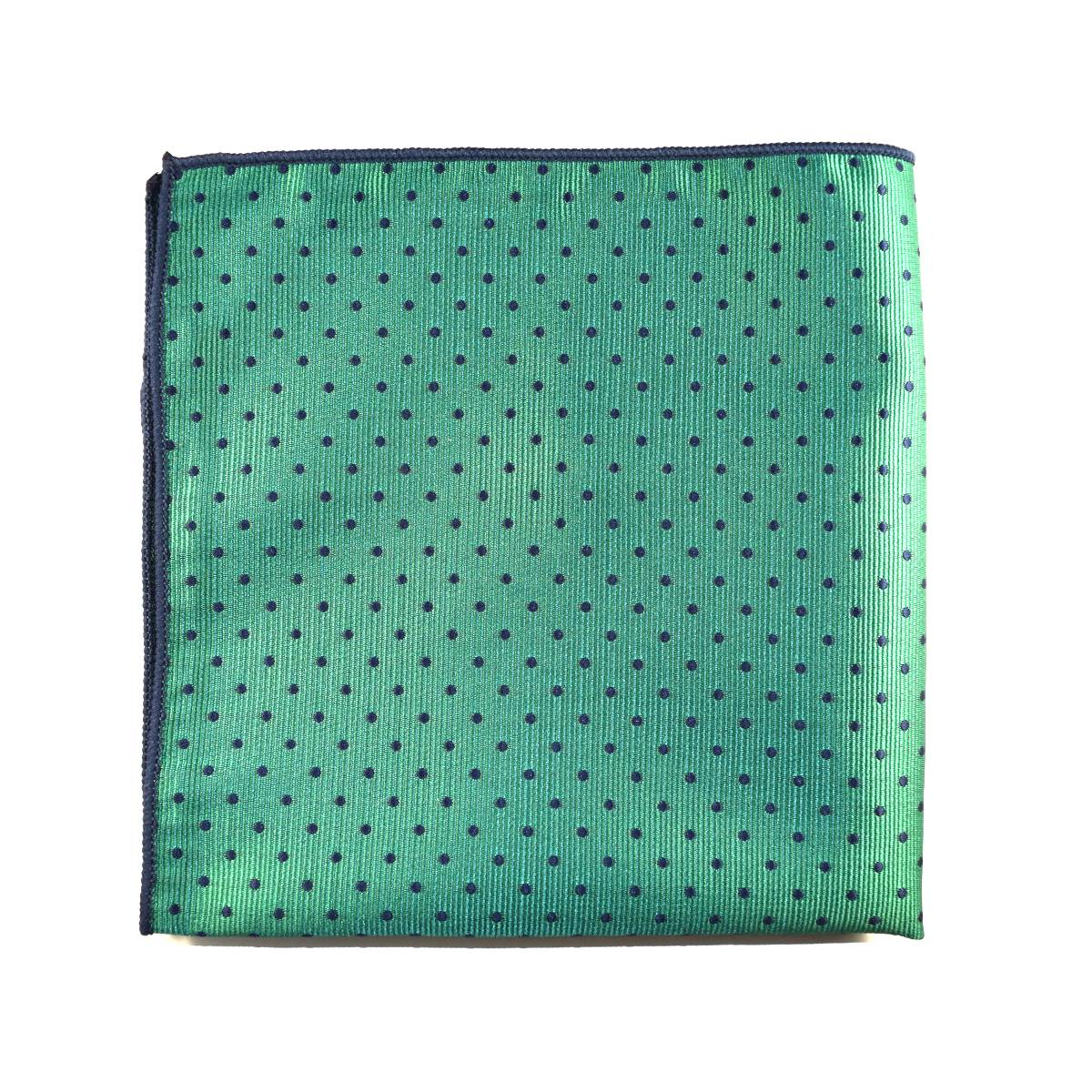 Blue and Green Polkadot Pocket Square