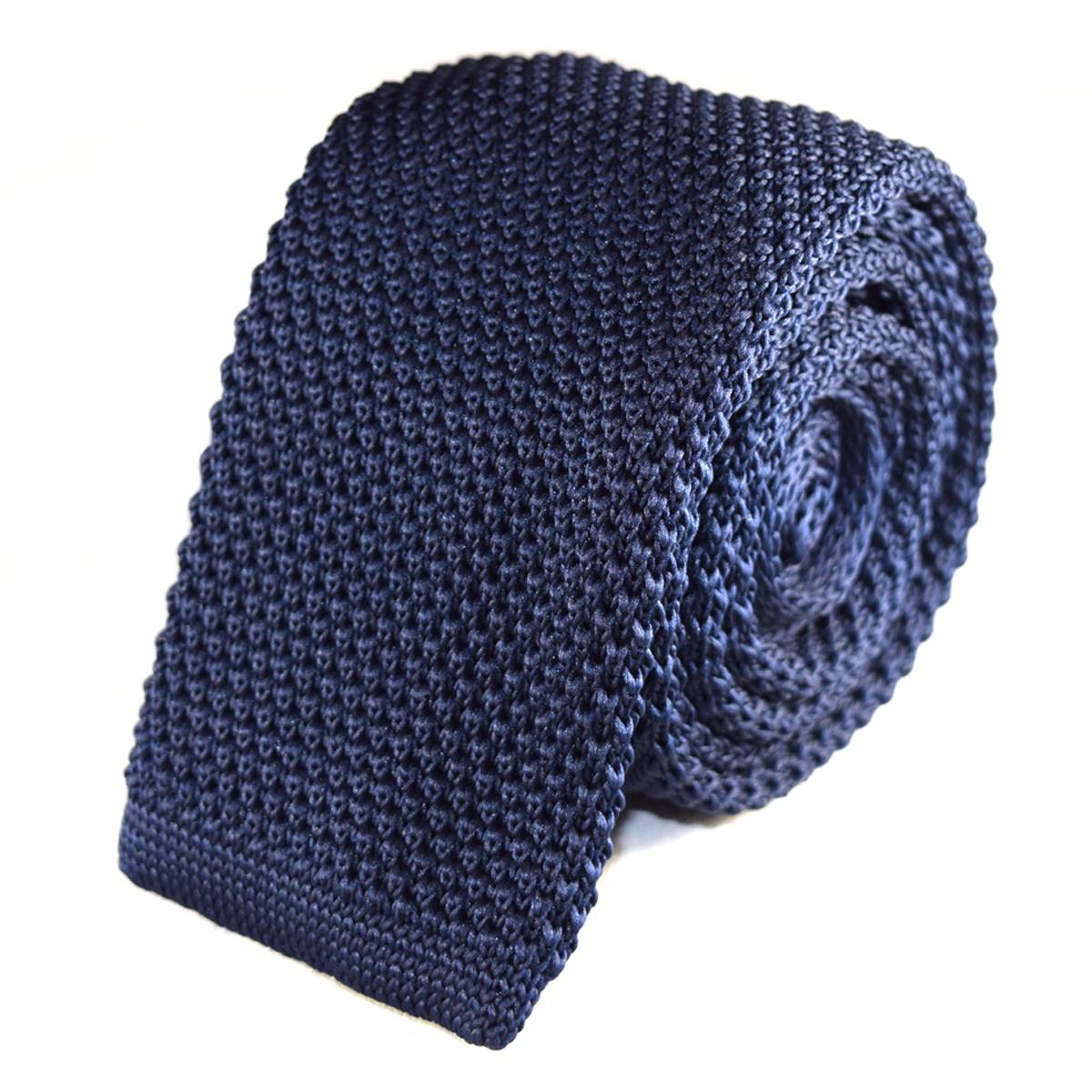 Navy Knitted Tie
