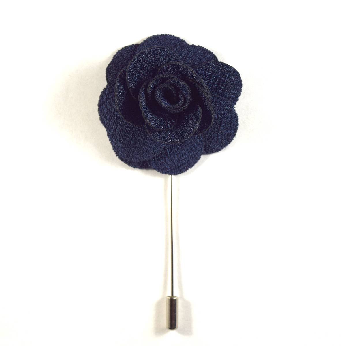 Navy Flower Lapel Pin