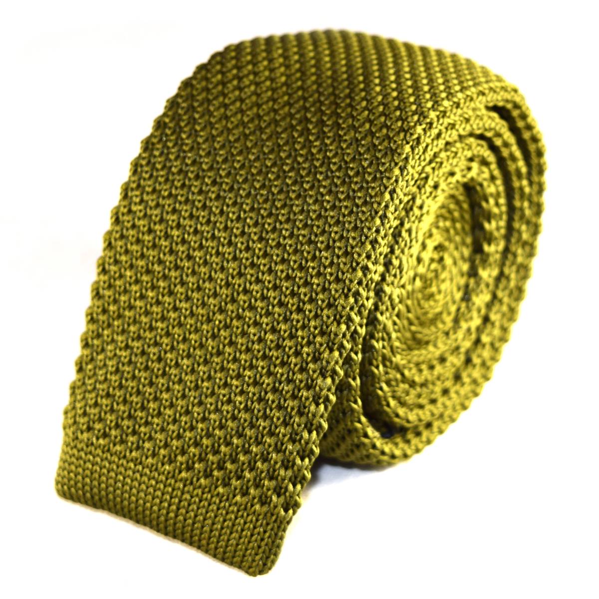 Olive Knitted Tie