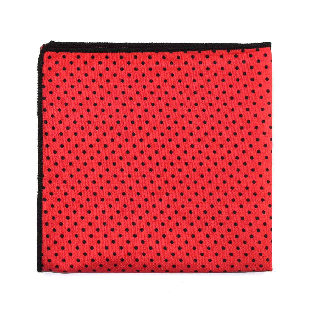 Red and Black Polkadot Pocket Square