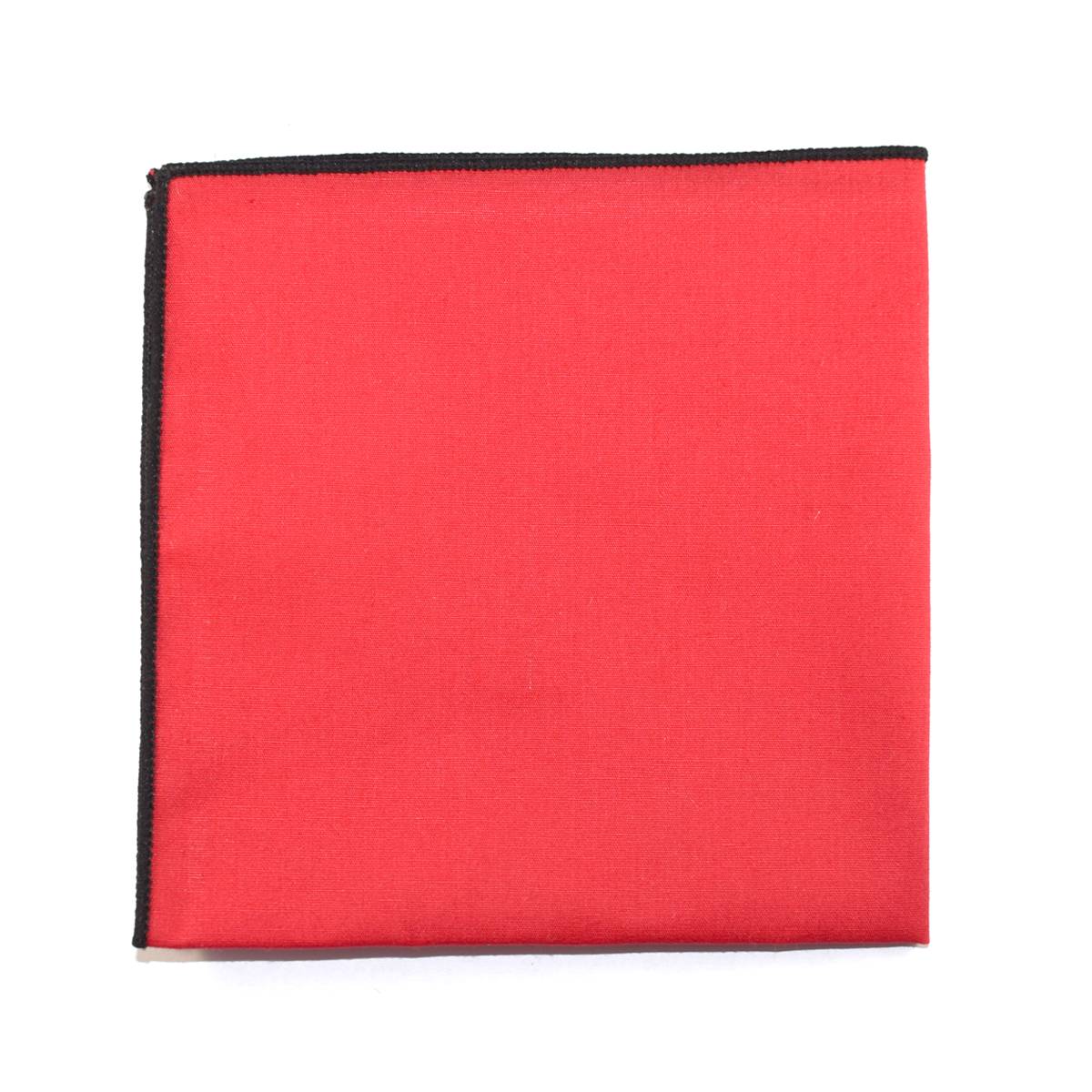 Solid Red Linen Pocket Square