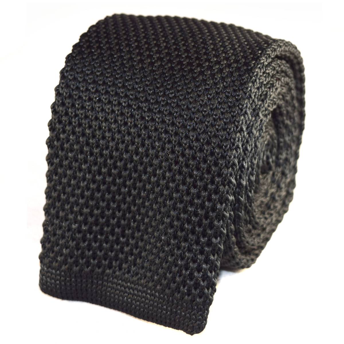 The Black Knitted Tie