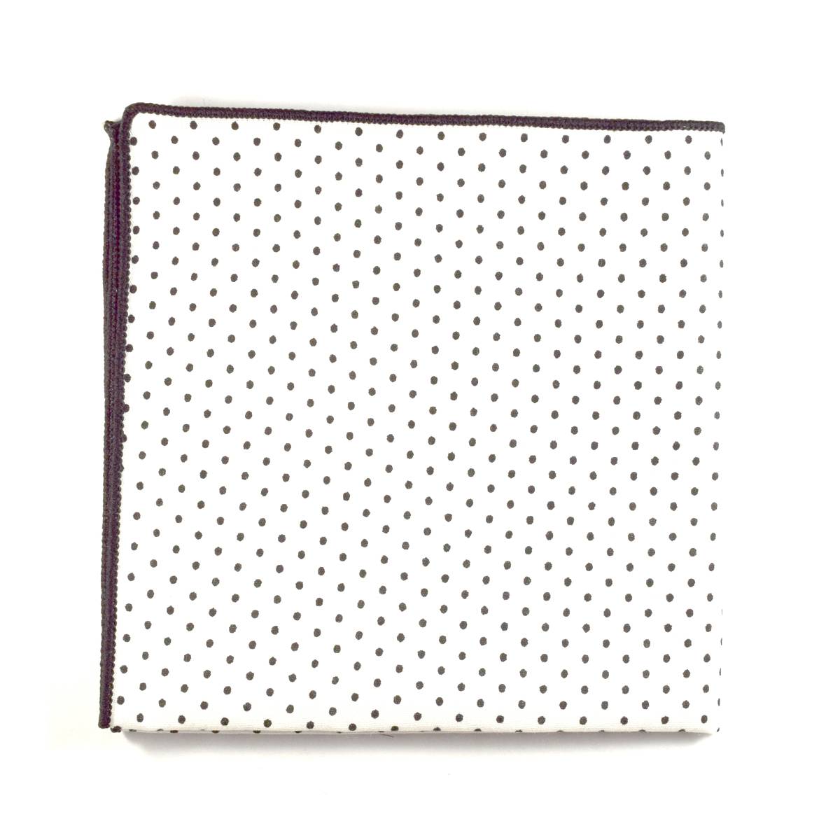 White and Black Small Polkadot Pocket Square